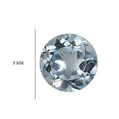 AA Sky Blue Topaz Set of 10 (Rnd 5 mm) 6.24 ctw Loose Gemstone