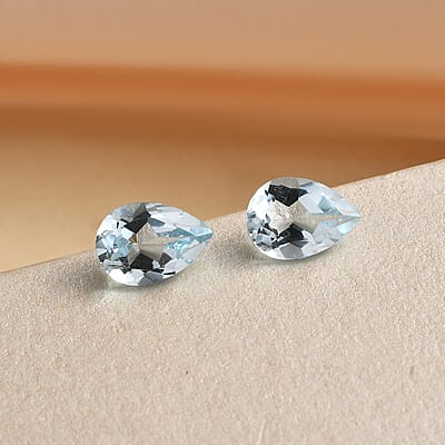 AA Sky Blue Topaz Set of 2 (Pear 7x5 mm) 1.76 ctw