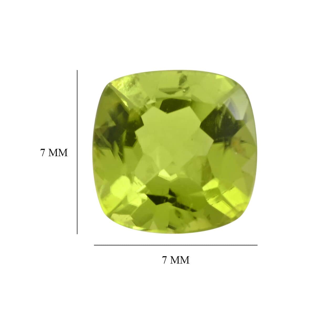 AAA Peridot (Cush 7x7 mm) 1.25 ctw image number 3