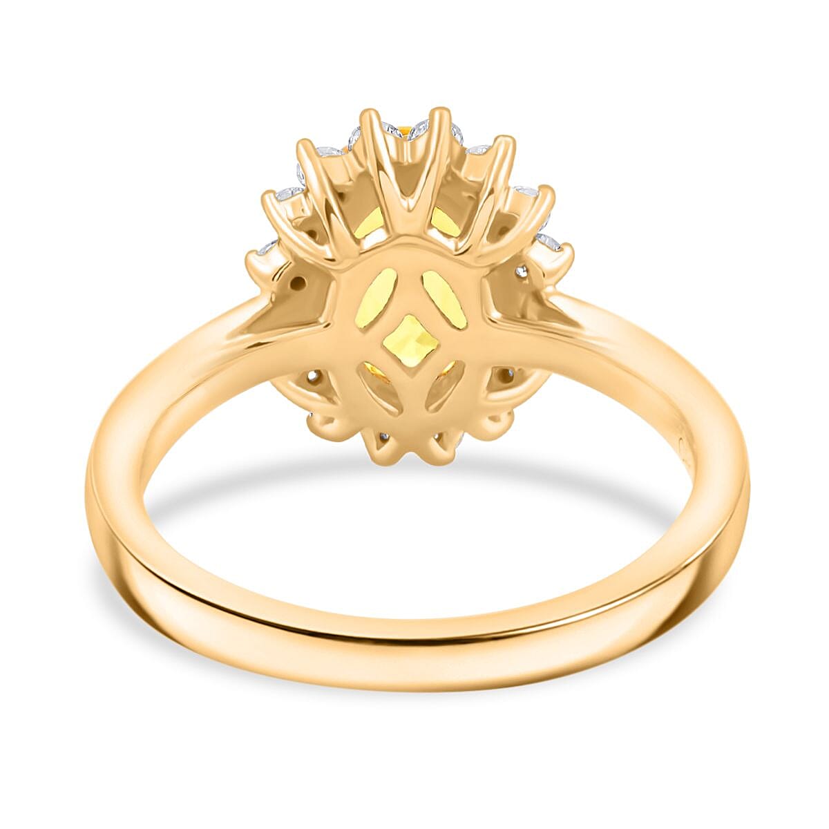 Collector's Edition Luxoro AAA Canary Yellow Sapphire and G-H I2 Diamond 3.00 ctw Ring in 14K Yellow Gold (Size 11.0) 4.05 Grams image number 4
