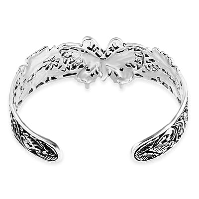 Bali Legacy Butterfly Cuff Bracelet in Sterling Silver (7.25 In) 29.50 Grams