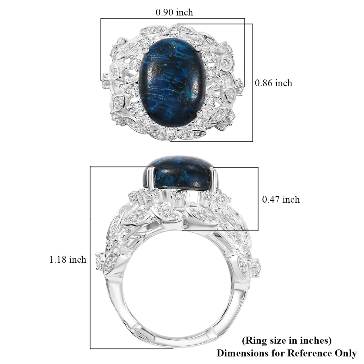 Karis Table Mountain Shadowkite and White Zircon 13.40 ctw Tree Branch Ring in Platinum Bond (Size 6.0) image number 5