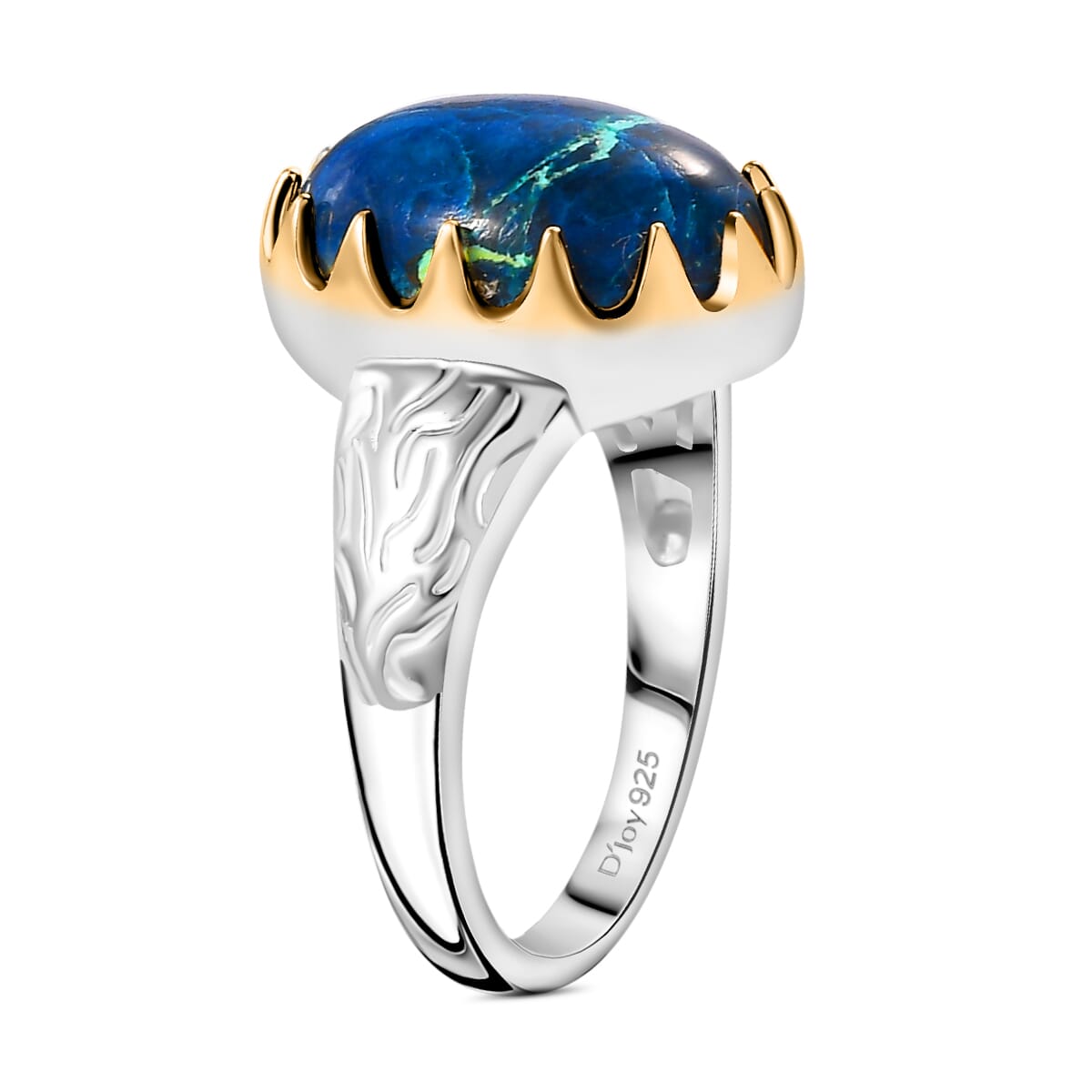 Table Mountain Shadowkite 6.00 ctw Mystic Forest Ring in 14K YG Over and Sterling Silver (Size 8.0) image number 3