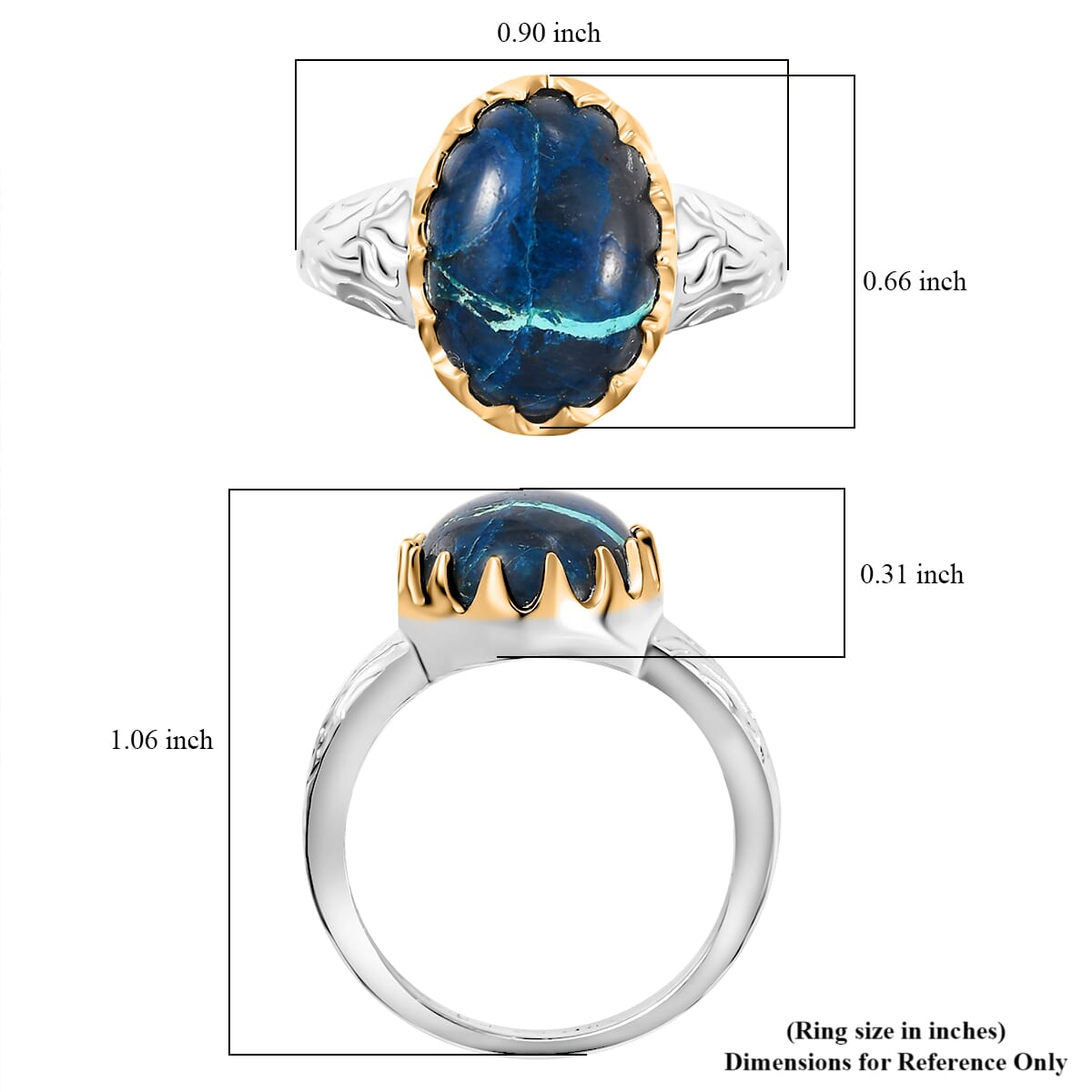 Table Mountain Shadowkite 6.00 ctw Mystic Forest Ring in 14K YG Over and Sterling Silver (Size 8.0) image number 5