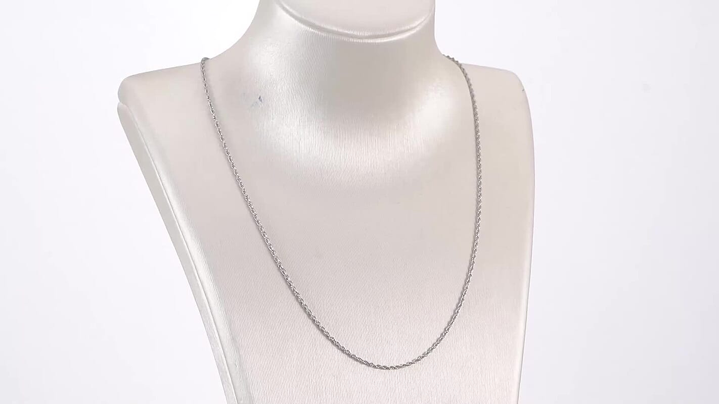 Rope Chain Necklace in 950 Platinum 20 Inches 2.90 Grams