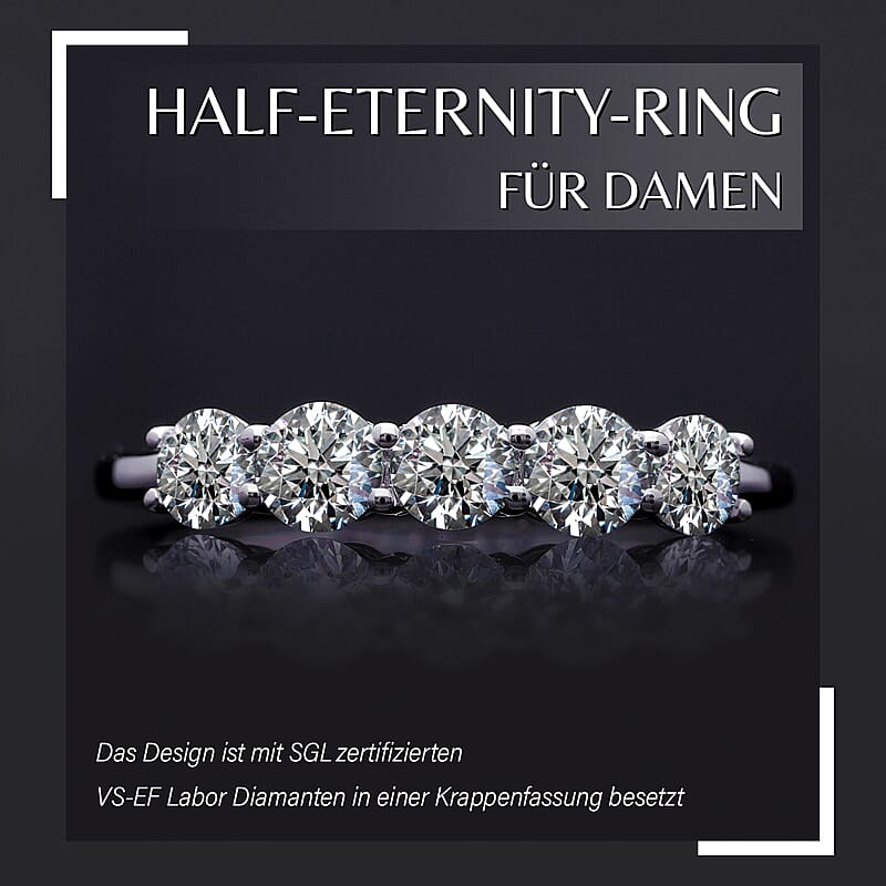Luxuriant Lab Grown Diamond E-F VS 1.00 ctw Ring in 14K White Gold (Size 9.0)