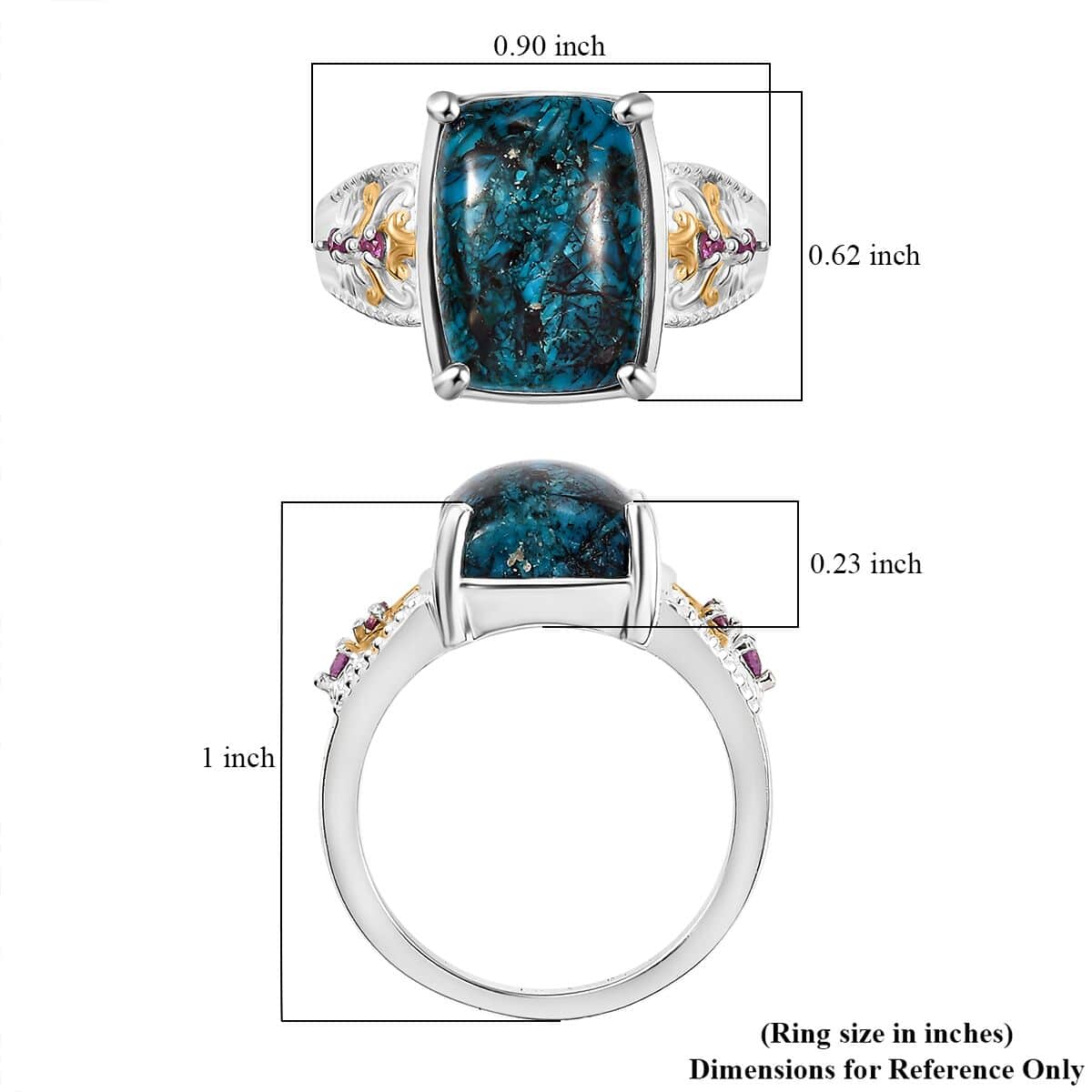 Karis Table Mountain Shadowkite, Orissa Rhodolite Garnet Floral Ring in Platinum Bond (Size 10.0) (Del. in 10-12 Days) 7.65 ctw image number 5