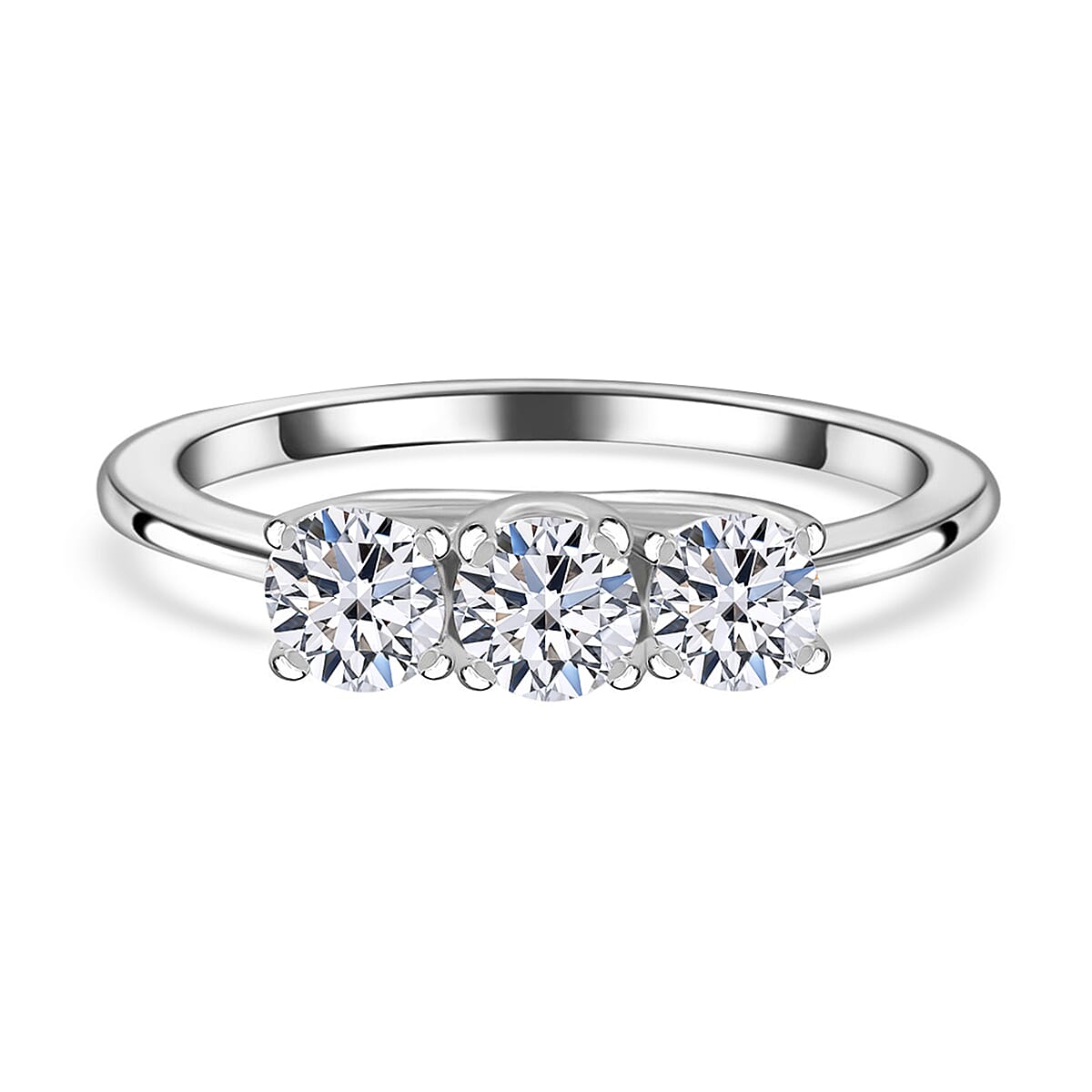 Luxuriant Lab Grown Diamond E-F VS 1.00 ctw Ring in 14K White Gold (Size 11.5)