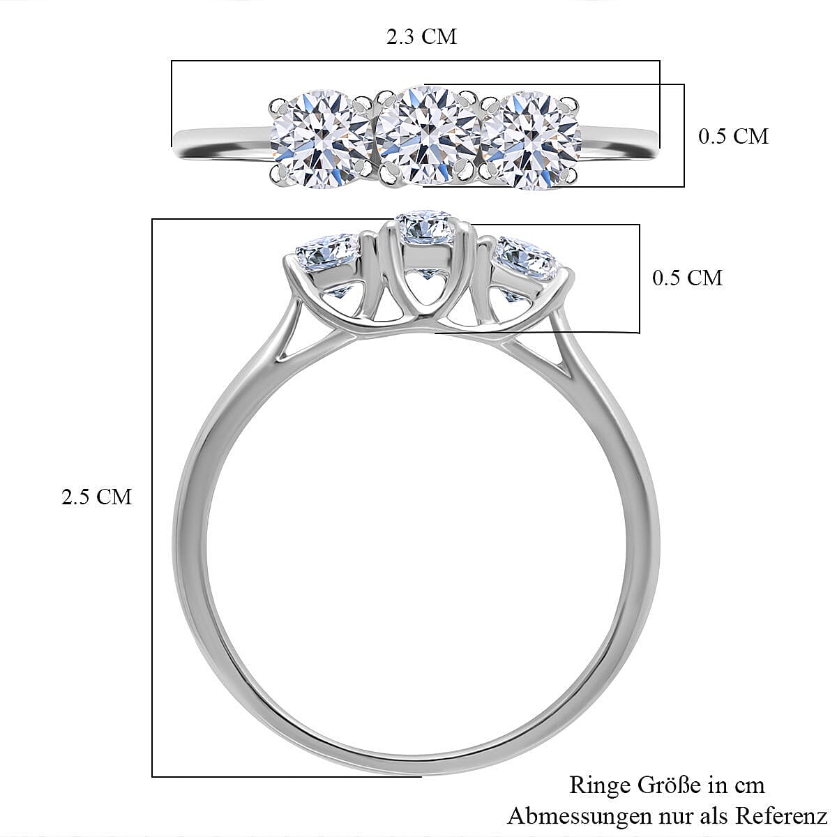 Luxuriant Lab Grown Diamond E-F VS 1.00 ctw Ring in 14K White Gold (Size 11.5)