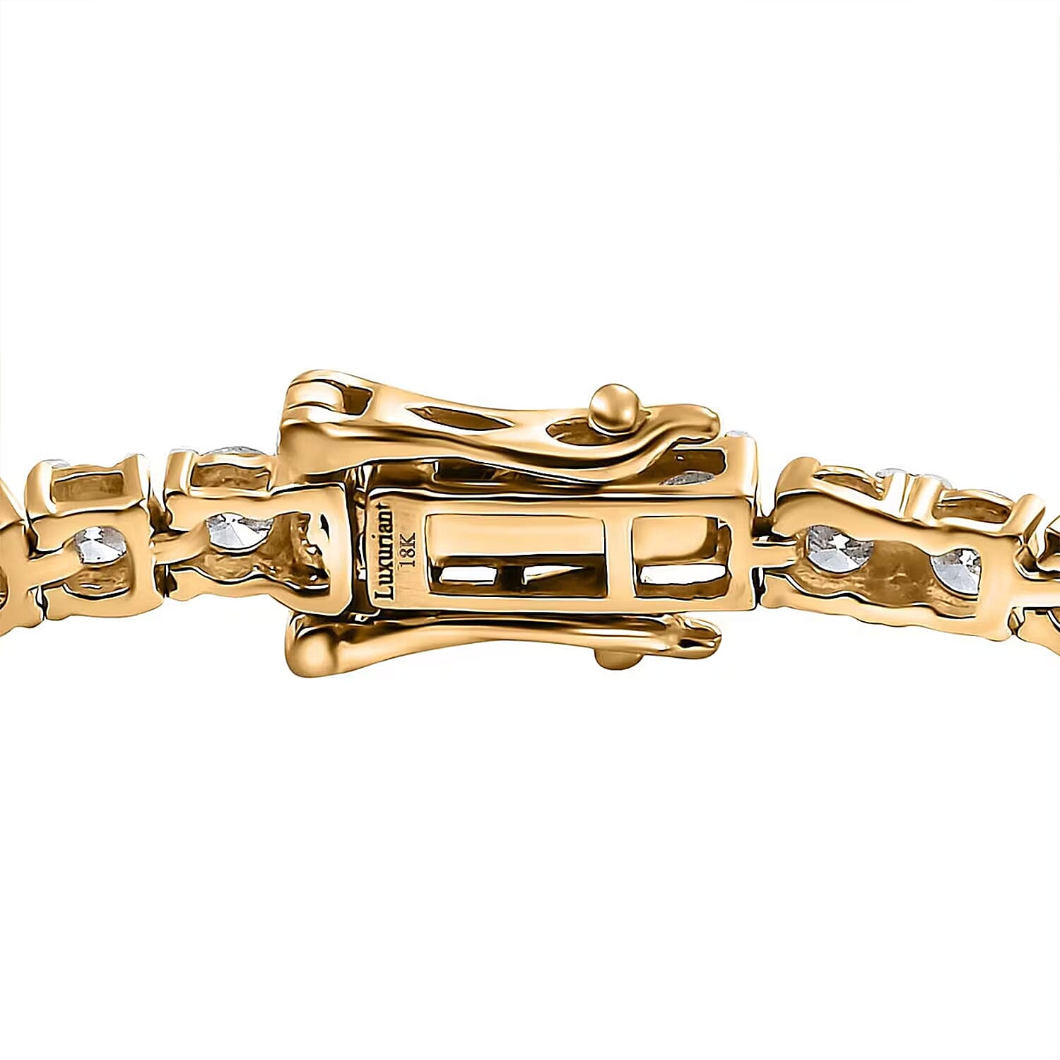 Luxuriant Lab Grown Diamond E-F VS 5.00 ctw Tennis Bracelet in 18K Vermeil Yellow Gold Over Sterling Silver (7.25 In)