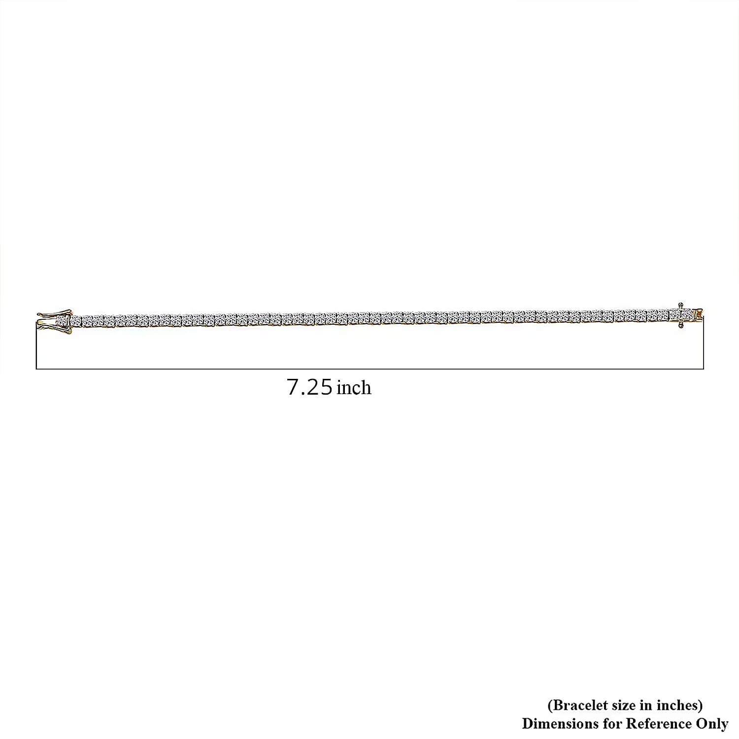 Luxuriant Lab Grown Diamond E-F VS 5.00 ctw Tennis Bracelet in 18K Vermeil Yellow Gold Over Sterling Silver (7.25 In)