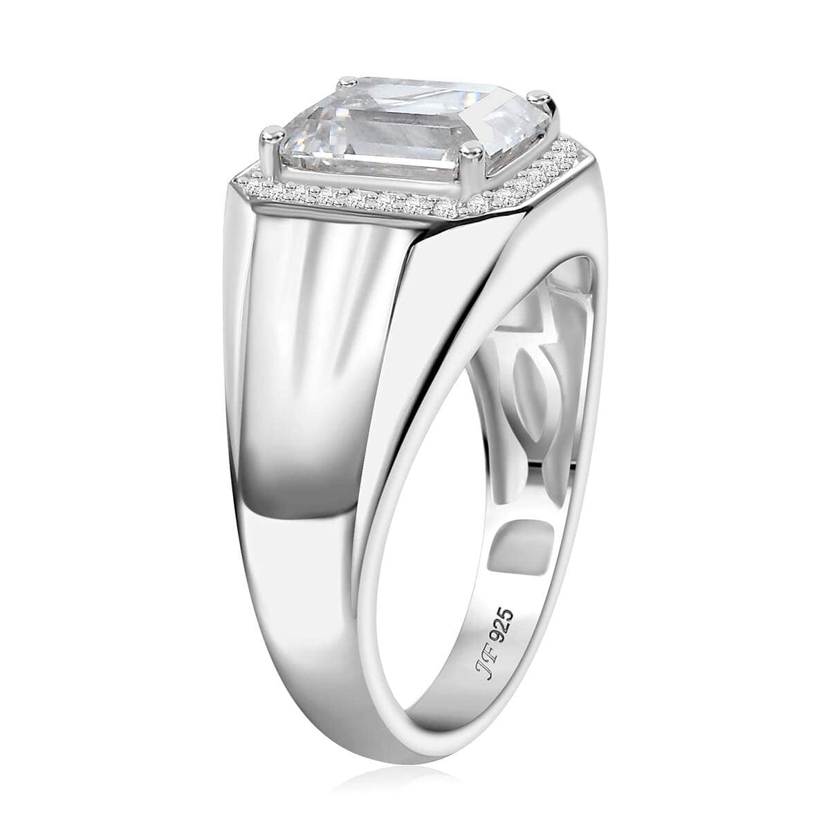 J Francis Embellished with Zirconia by Swarovski 6.85 ctw Men's Ring in Rhodium Over Sterling Silver (Size 10.0)  image number 4