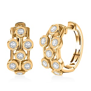 J Francis Embellished with Zirconia by Swarovski 2.75 ctw Bubbles Earrings in 18K Vermeil Yellow Gold Over Sterling Silver