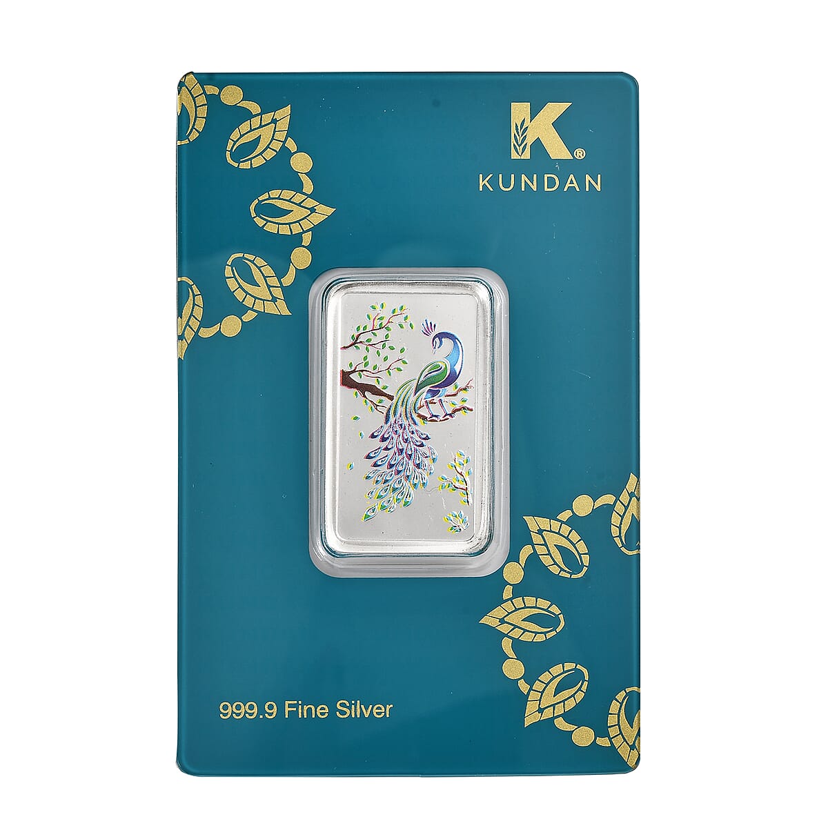 999.9 Fine Silver Peacock Bar (20 g) (Del. in 10-12 Days) image number 0