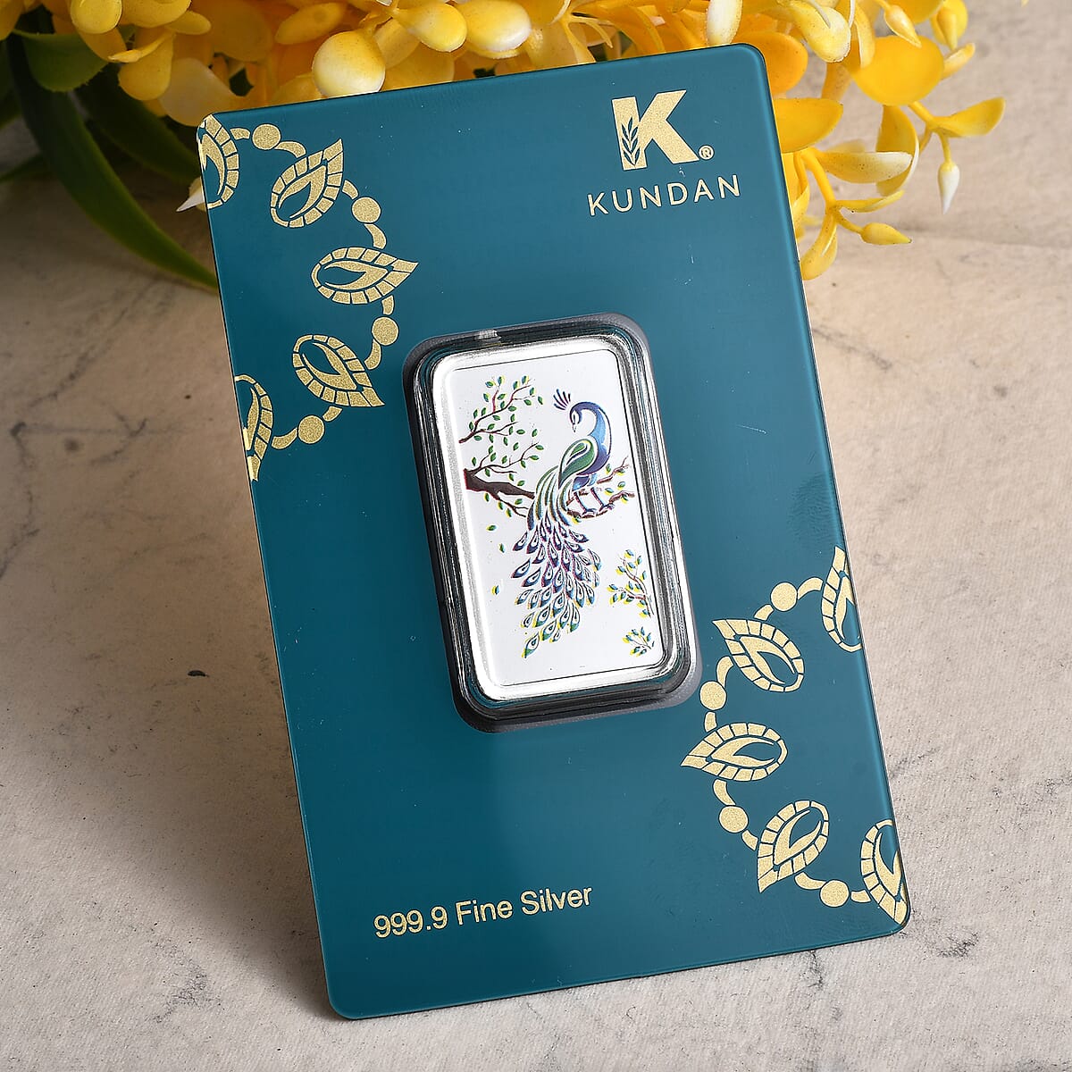 999.9 Fine Silver Peacock Bar (20 g) (Del. in 10-12 Days) image number 1