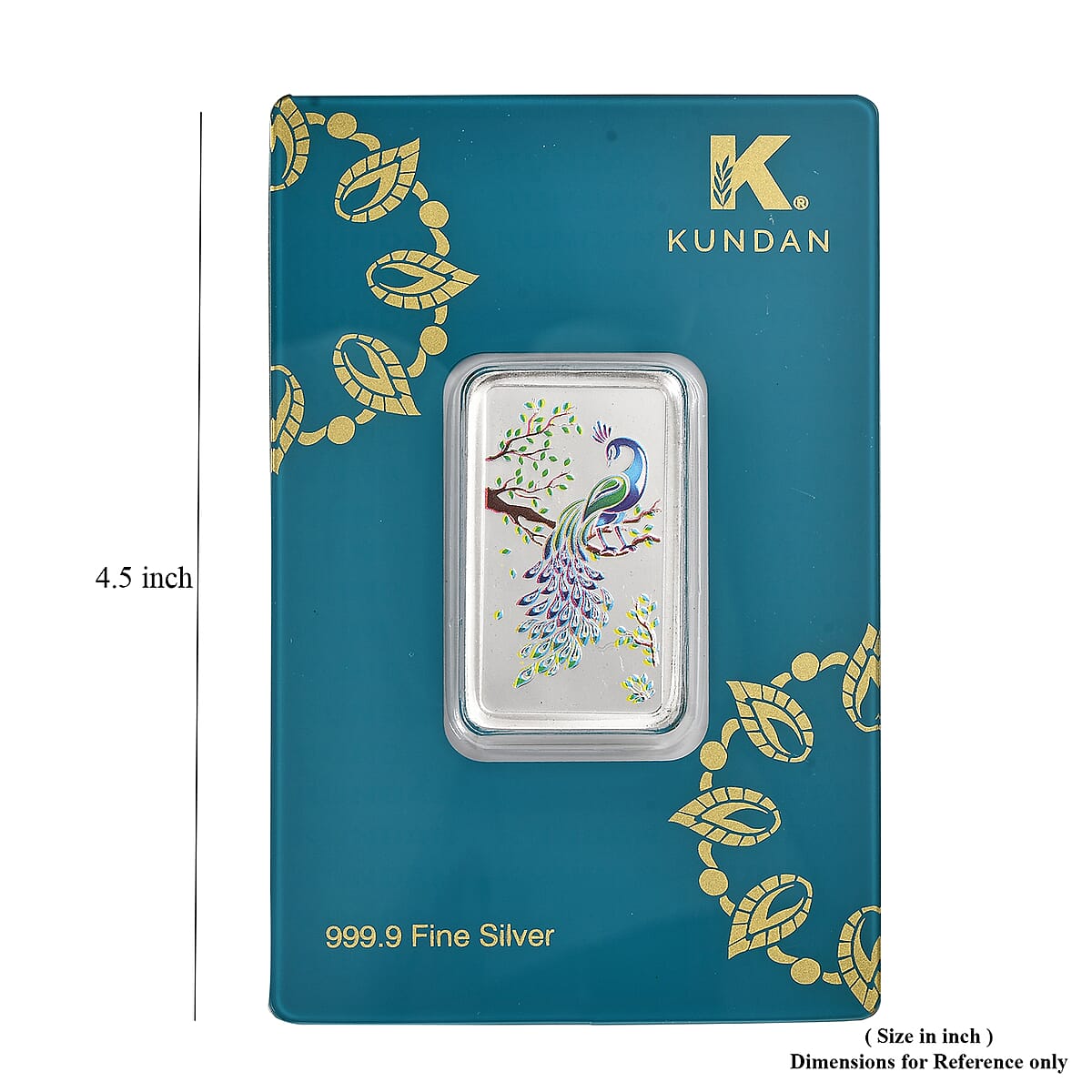 999.9 Fine Silver Peacock Bar (20 g) (Del. in 10-12 Days) image number 4