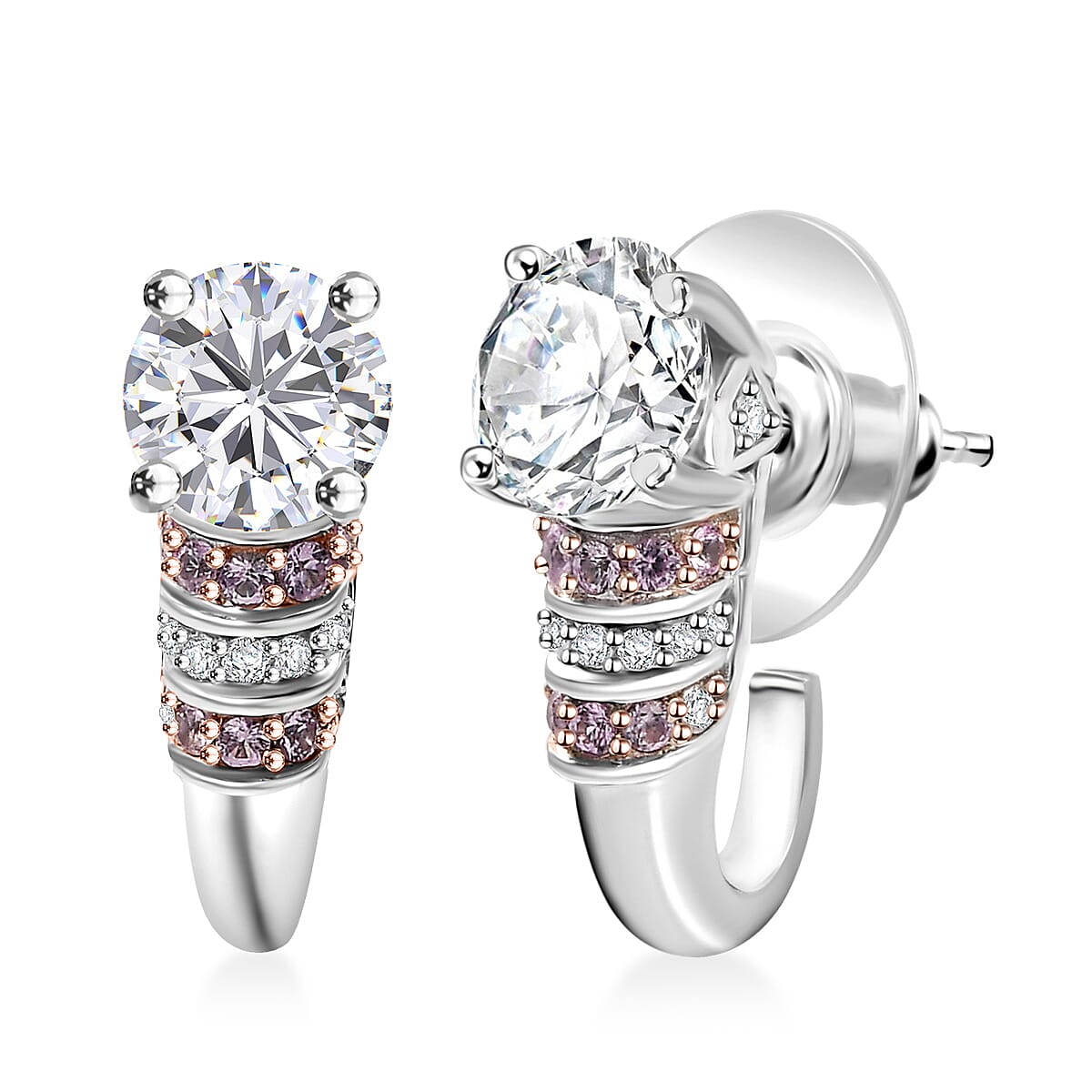 Moissanite & Pink Sapphire - Product card gallery slide 1 (10145696743707)