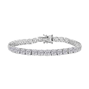 J Francis Embellished with Zirconia by Swarovski 27.00 ctw Tennis Bracelet in Rhodium Over Sterling Silver (6.50 In)