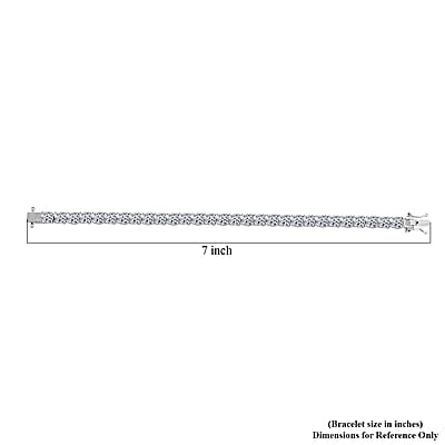 J Francis Embellished with Zirconia by Swarovski 27.00 ctw Tennis Bracelet in Rhodium Over Sterling Silver (6.50 In)