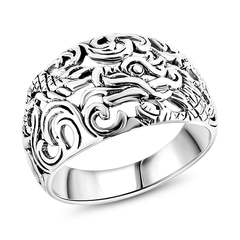 Bali Legacy Dragon Ring in Sterling Silver (Size 10.0) 5.48 Grams