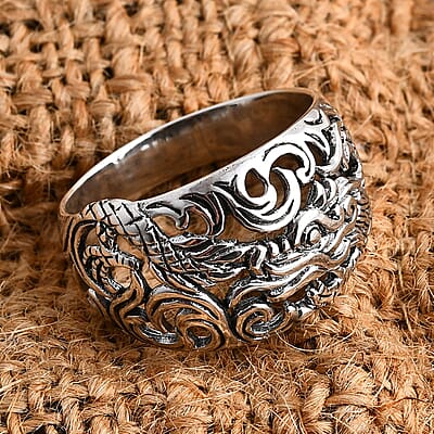 Bali Legacy Dragon Ring in Sterling Silver (Size 10.0) 5.48 Grams