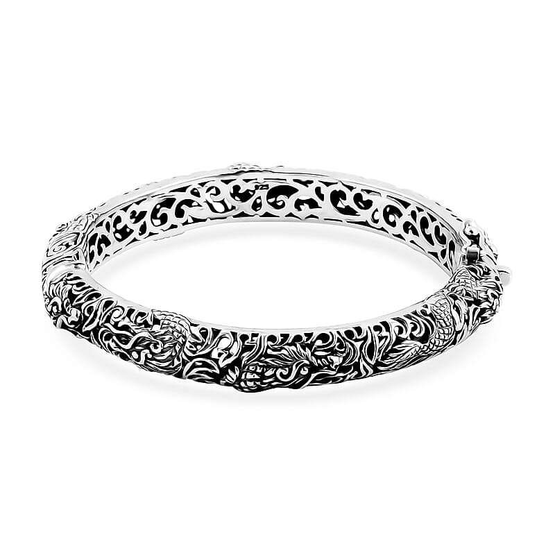 Bali Legacy Sterling Silver Bangle Bracelet (6.50 In) 27.54 Grams