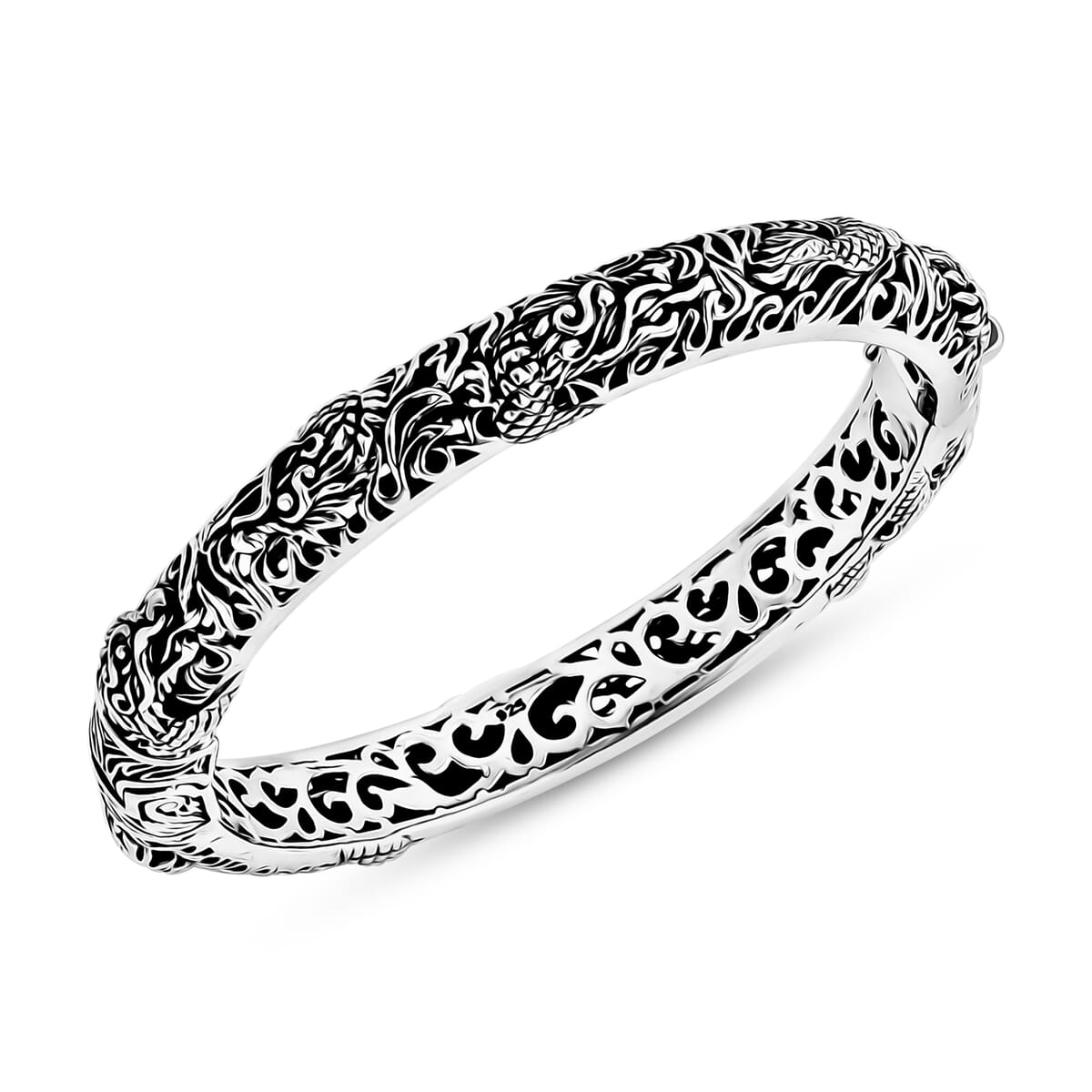 Bali Legacy Sterling Silver Bangle Bracelet (8.00 In) 33.98 Grams image number 3