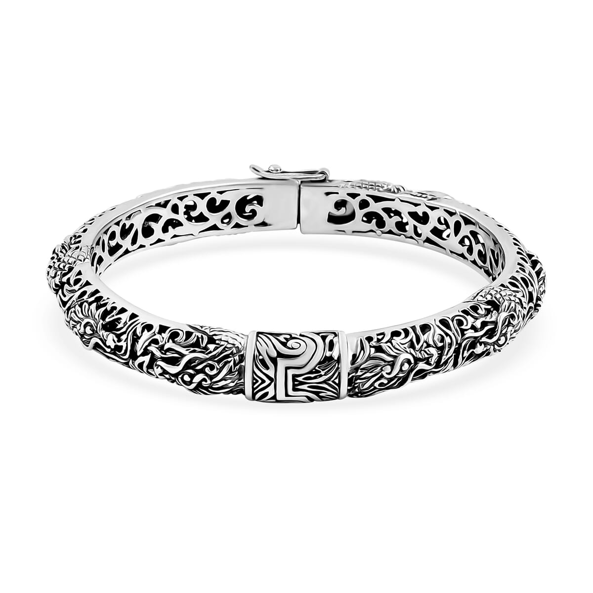 Bali Legacy Sterling Silver Bangle Bracelet (8.00 In) 33.98 Grams image number 4