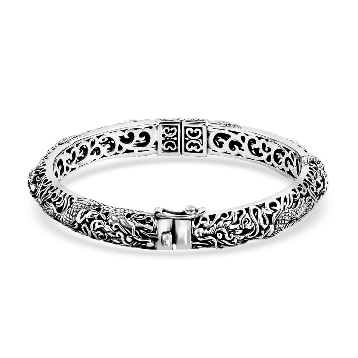 Bali Legacy Sterling Silver Bangle Bracelet (8.00 In) 33.98 Grams image number 5
