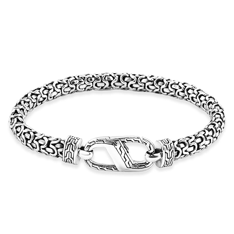 Bali Legacy Tulang Naga Texture Bracelet in Sterling Silver (6.50 In) 35 Grams