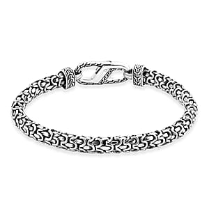 Bali Legacy Tulang Naga Texture Bracelet in Sterling Silver (7.25 In) 39 Grams