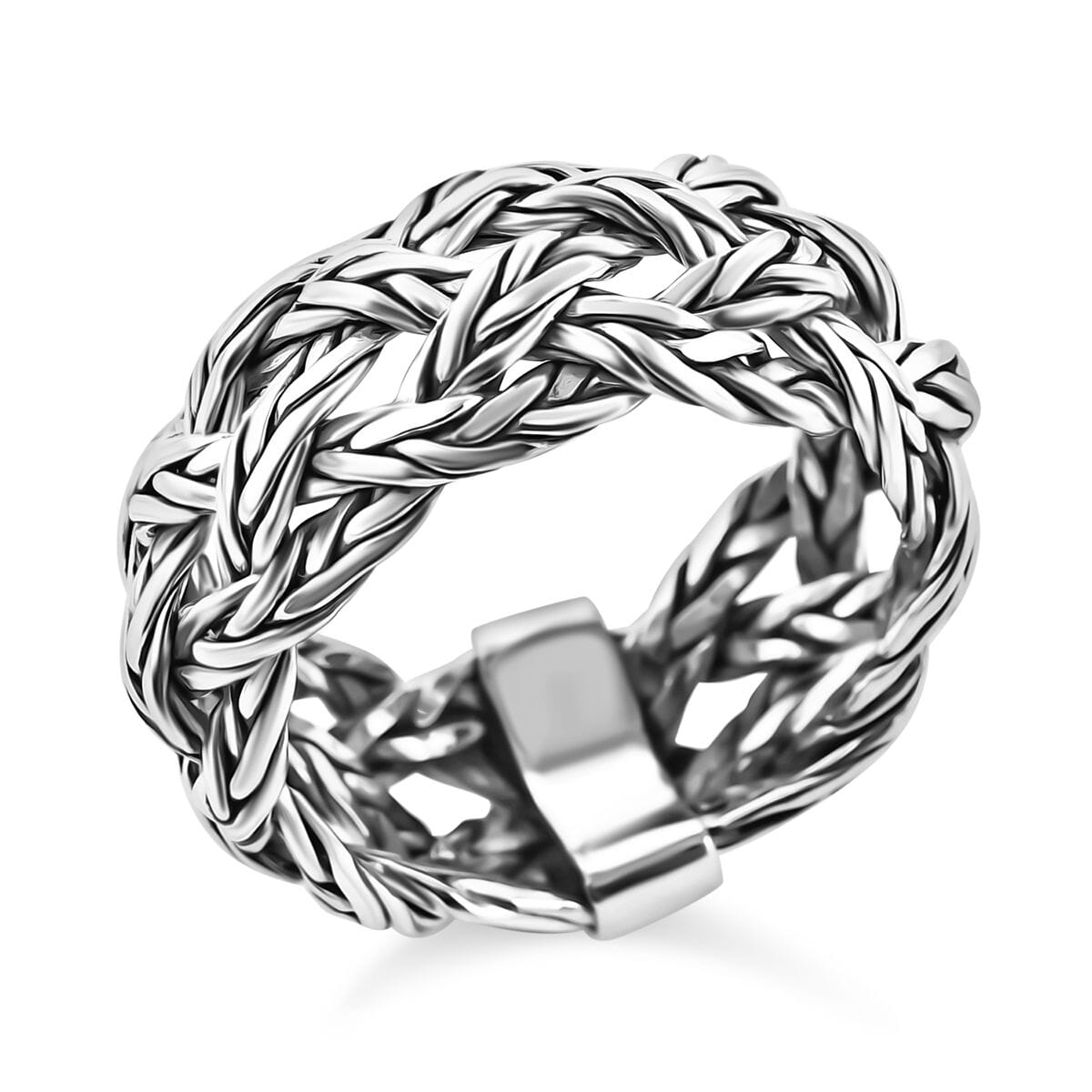 Bali Legacy Tulang Naga Braided Ring in Sterling Silver (Size 10.0) 9.35 Grams image number 0