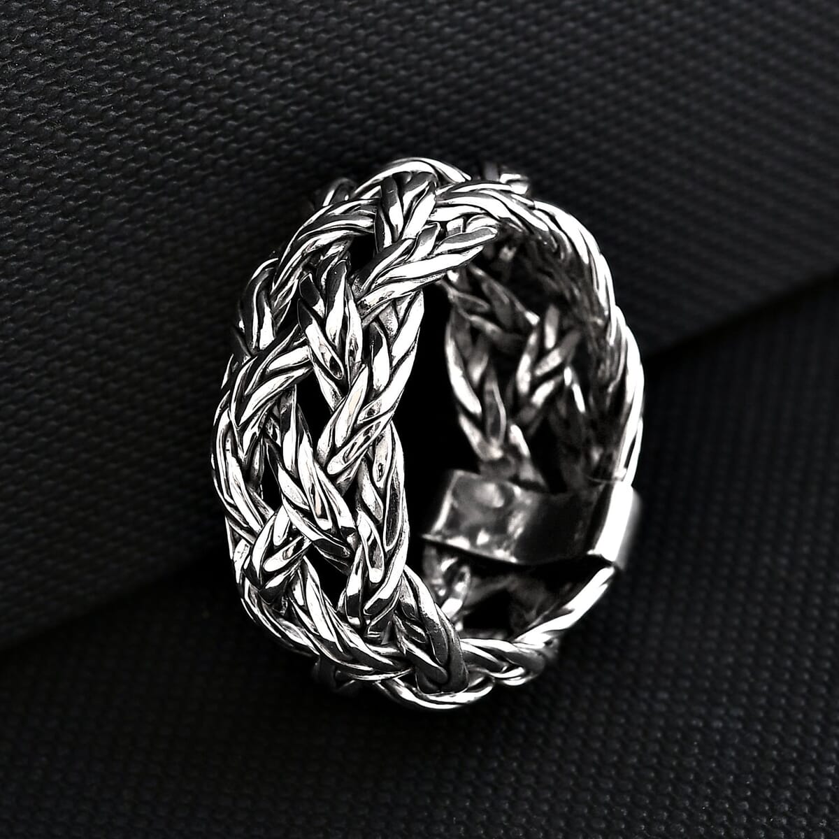 Bali Legacy Tulang Naga Braided Ring in Sterling Silver (Size 10.0) 9.35 Grams image number 1