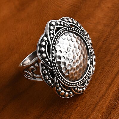 Bali Legacy Floral Ring in Sterling Silver (Size 10.0) 11.75 Grams