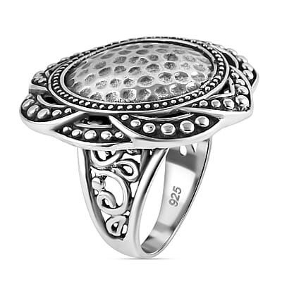 Bali Legacy Floral Ring in Sterling Silver (Size 10.0) 11.75 Grams