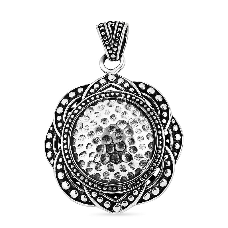 Bali Legacy Floral Pendant without Chain in Sterling Silver 9.70 Grams