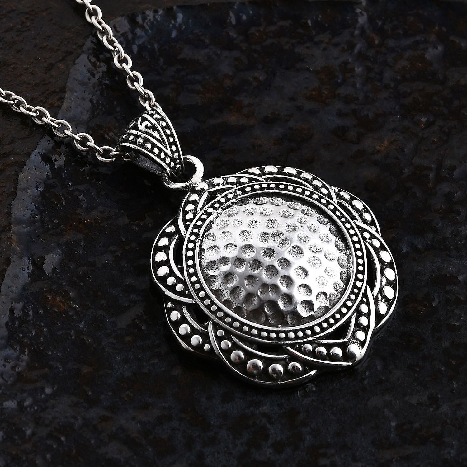 Bali Legacy Floral Pendant without Chain in Sterling Silver 9.70 Grams