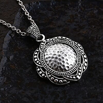 Bali Legacy Floral Pendant without Chain in Sterling Silver 9.70 Grams