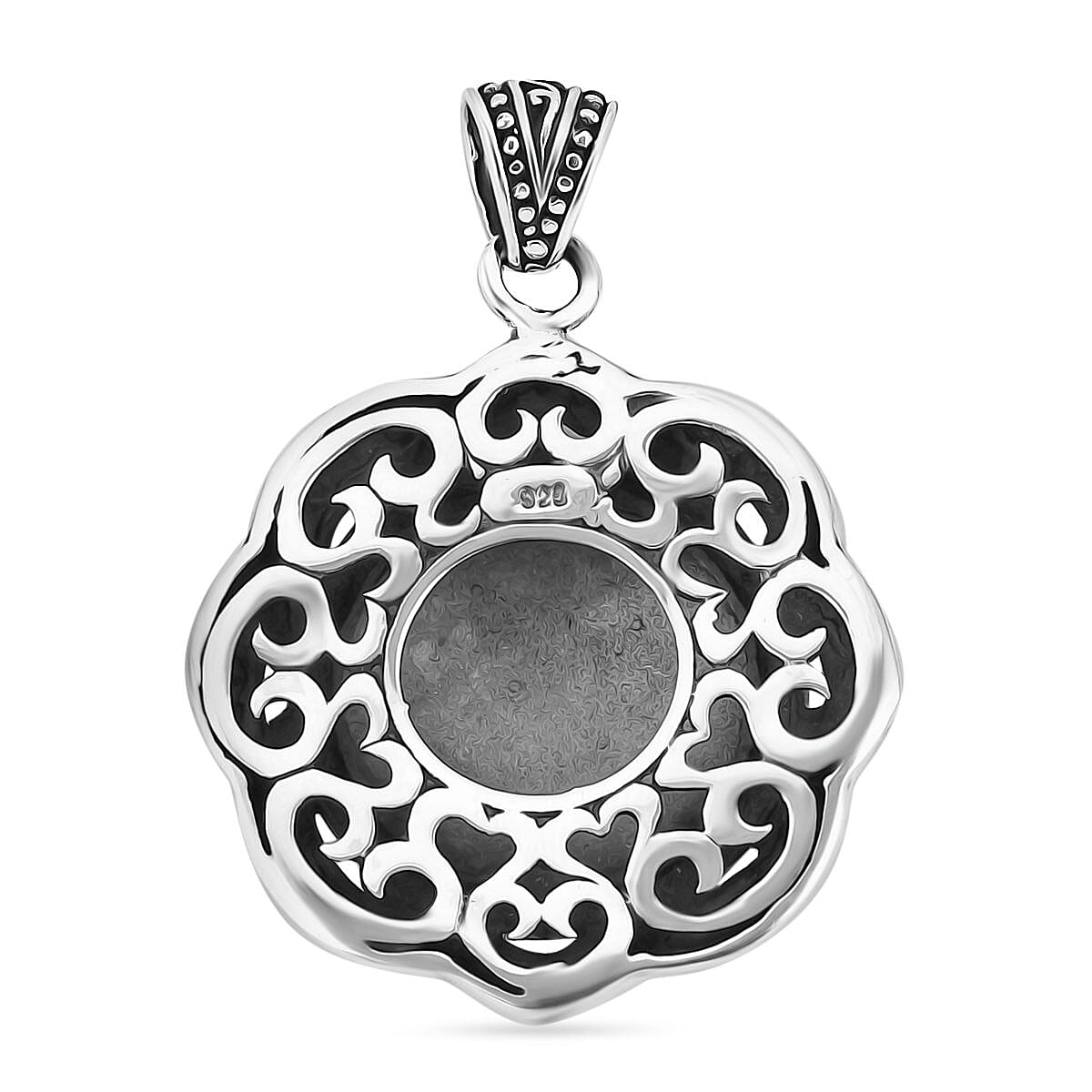 Bali Legacy Floral Pendant without Chain in Sterling Silver 9.70 Grams