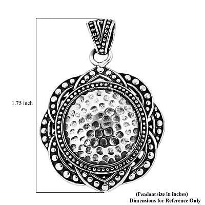 Bali Legacy Floral Pendant without Chain in Sterling Silver 9.70 Grams