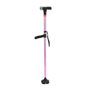 Soulsmart Purple 2 Handles Foldable Smart Easy Up Cane with LED Light (2xAAA Batteries Not Included)