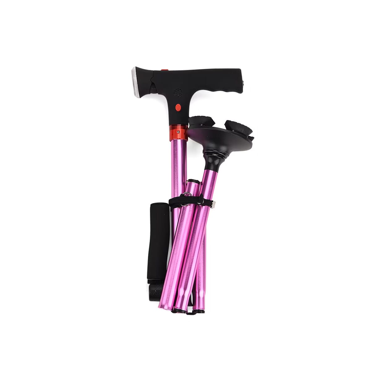 Soulsmart Purple 2 Handles Foldable Smart Easy Up Cane with LED Light (2xAAA Batteries Not Included) image number 7