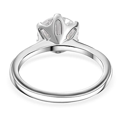 J Francis Zirconia by Swarovski Solitaire Ring in 10K White Gold 3.35 ctw (Size 10.0)