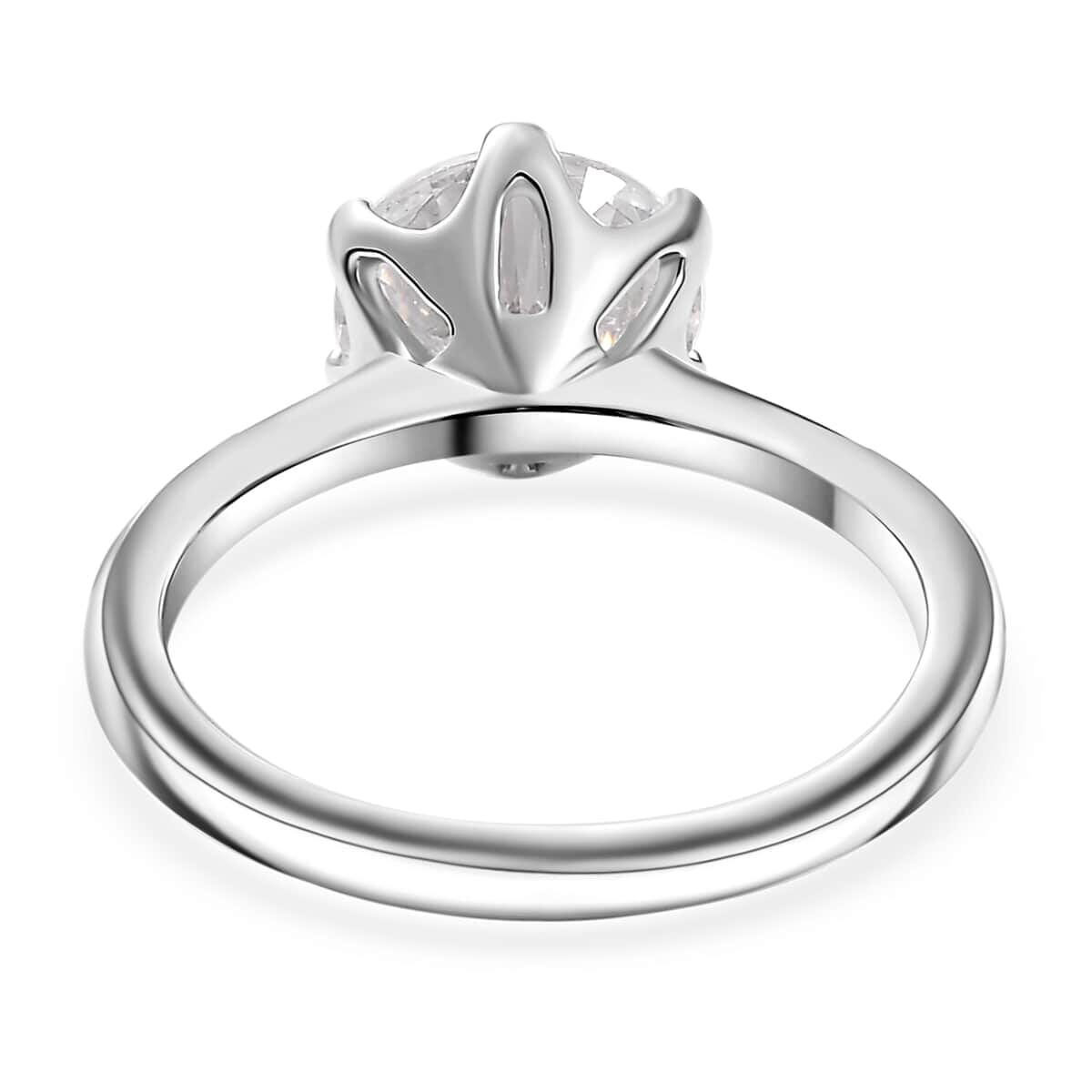 J Francis Embellished with Zirconia by Swarovski 3.35 ctw Solitaire Ring in 10K White Gold (Size 10.5) image number 4