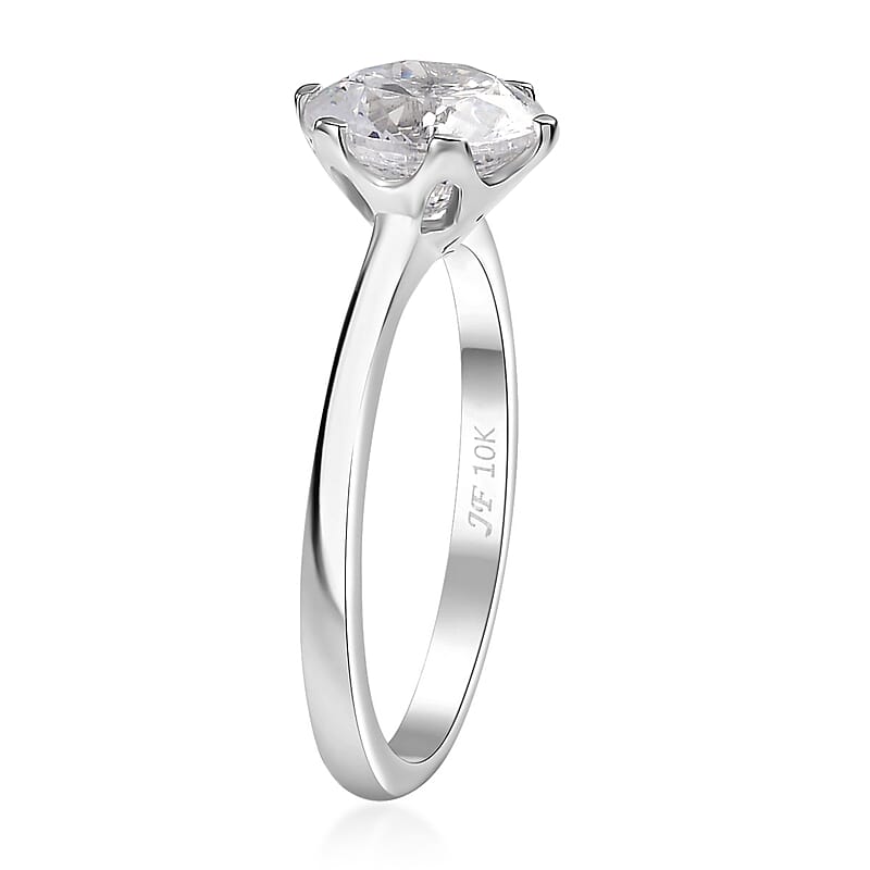 J Francis Zirconia by Swarovski Solitaire Ring in 10K White Gold 3.35 ctw (Size 5.0)
