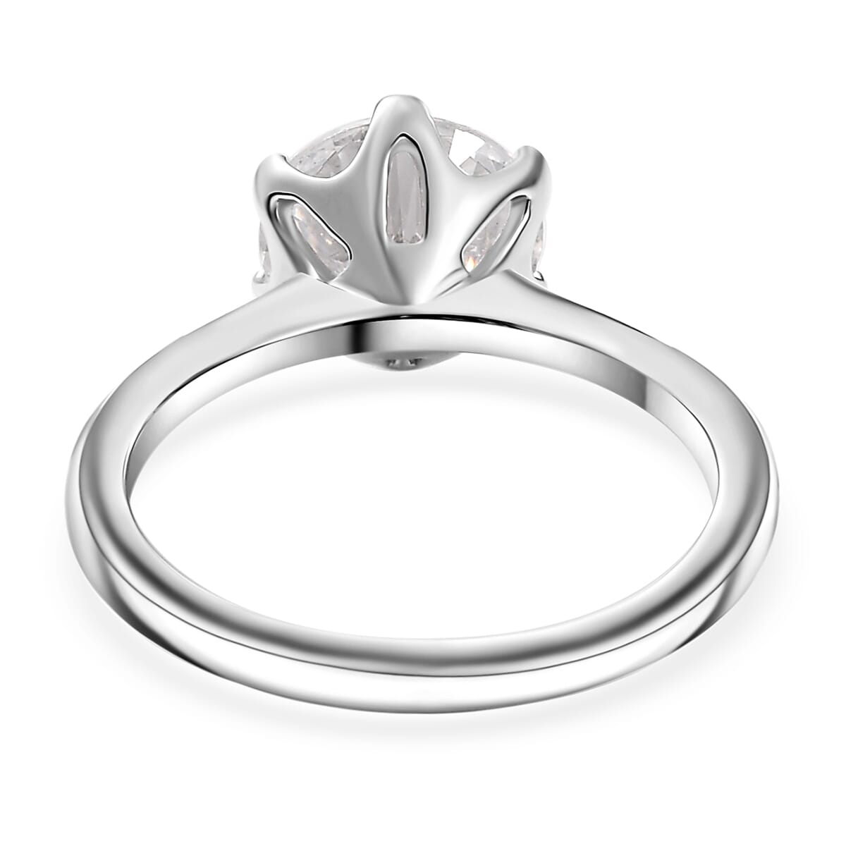 J Francis Embellished with Zirconia by Swarovski 3.35 ctw Solitaire Ring in 10K White Gold (Size 8.0) image number 4