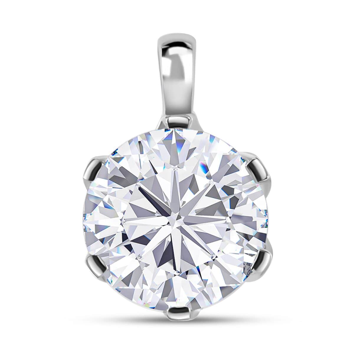 J Francis Embellished with Zirconia by Swarovski 3.35 ctw Solitaire Pendant in 10K White Gold image number 0