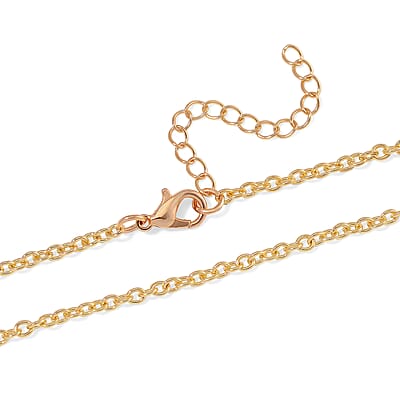 White and Green Austrian Crystal Anchor Pendant Necklace in Goldtone 24 Inches