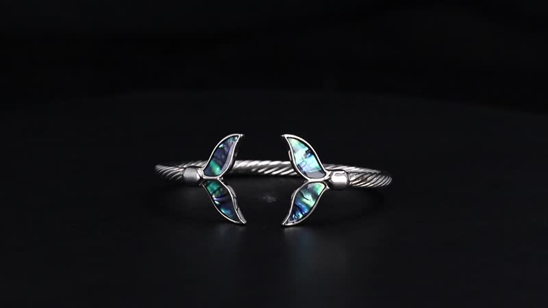 Abalone Shell Cuff Bracelet in Silvertone (7.50 In)