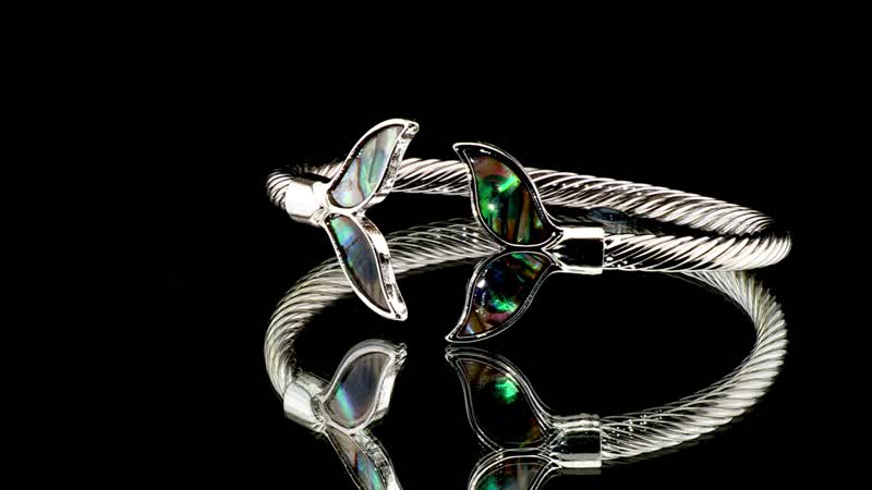 Abalone Shell Cuff Bracelet in Silvertone (7.50 In)
